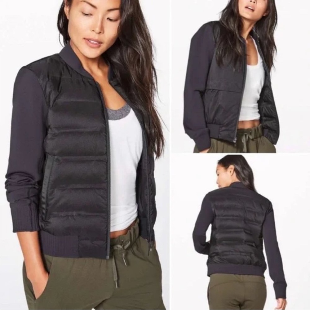 LULULEMON / 10/ Womens Down & Around Reversible Goose Down Puffer Bomber Jacket